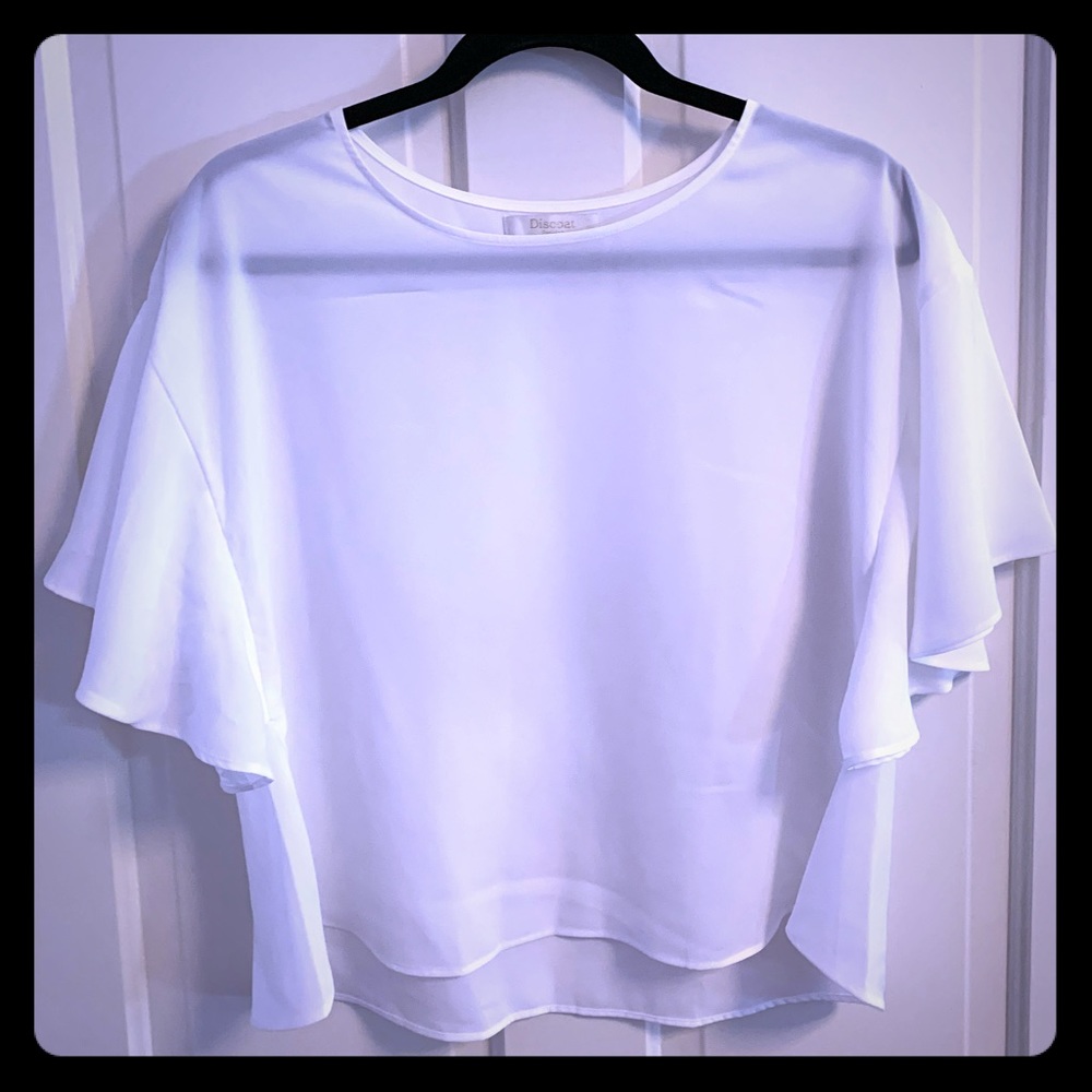 New White Loose Fitting Top